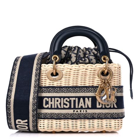 christian dior blue bags|christian dior wicker bag.